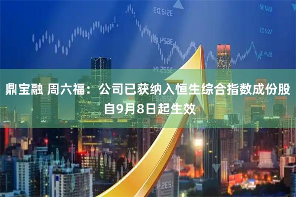 鼎宝融 周六福：公司已获纳入恒生综合指数成份股 自9月8日起生效